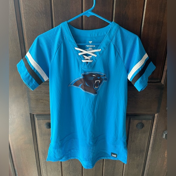 Fanatics Tops - Fanatics Carolina Panthers Majestic Women's Medium Game Day V-Neck Lace Jersey